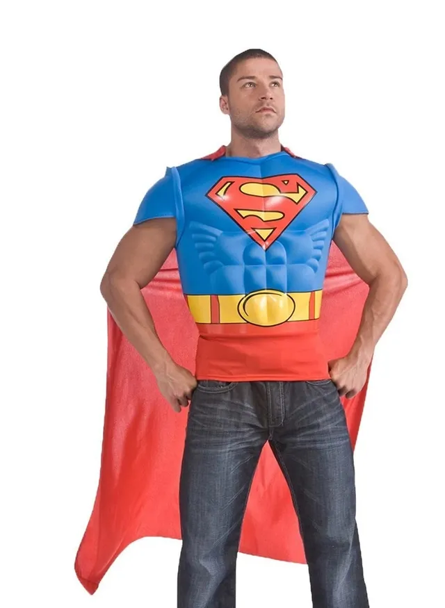 rubie-s-deluxe-superman-kost-m-muskelshirt-mit-cape image 1