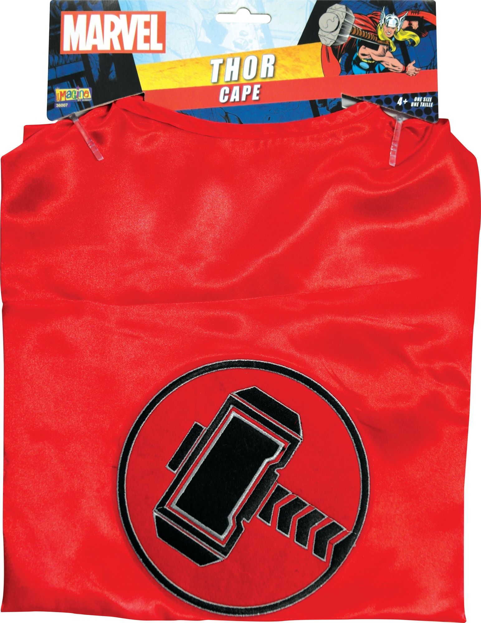 rubies-capes-thor-umhang-rot-satin-mit-hammer-logo image 3