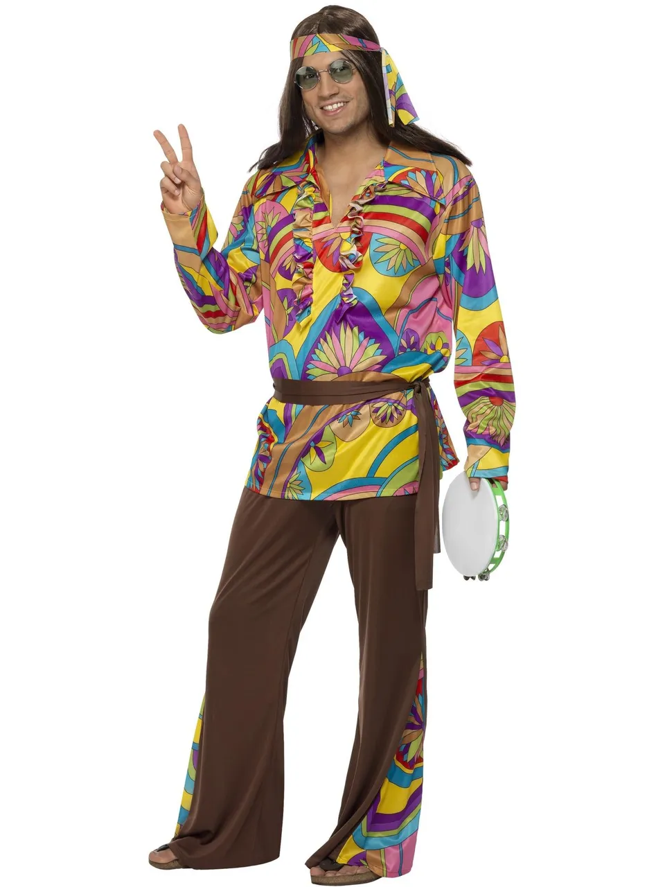 smiffys-fever-hippie-kost-m-bunt-gr-m image 1
