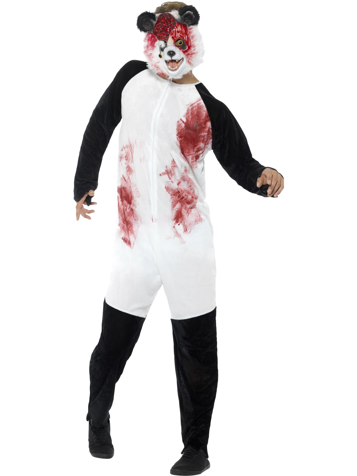 smiffys-fever-zombie-panda-kost-m-schwarz-wei-gr-l image 1