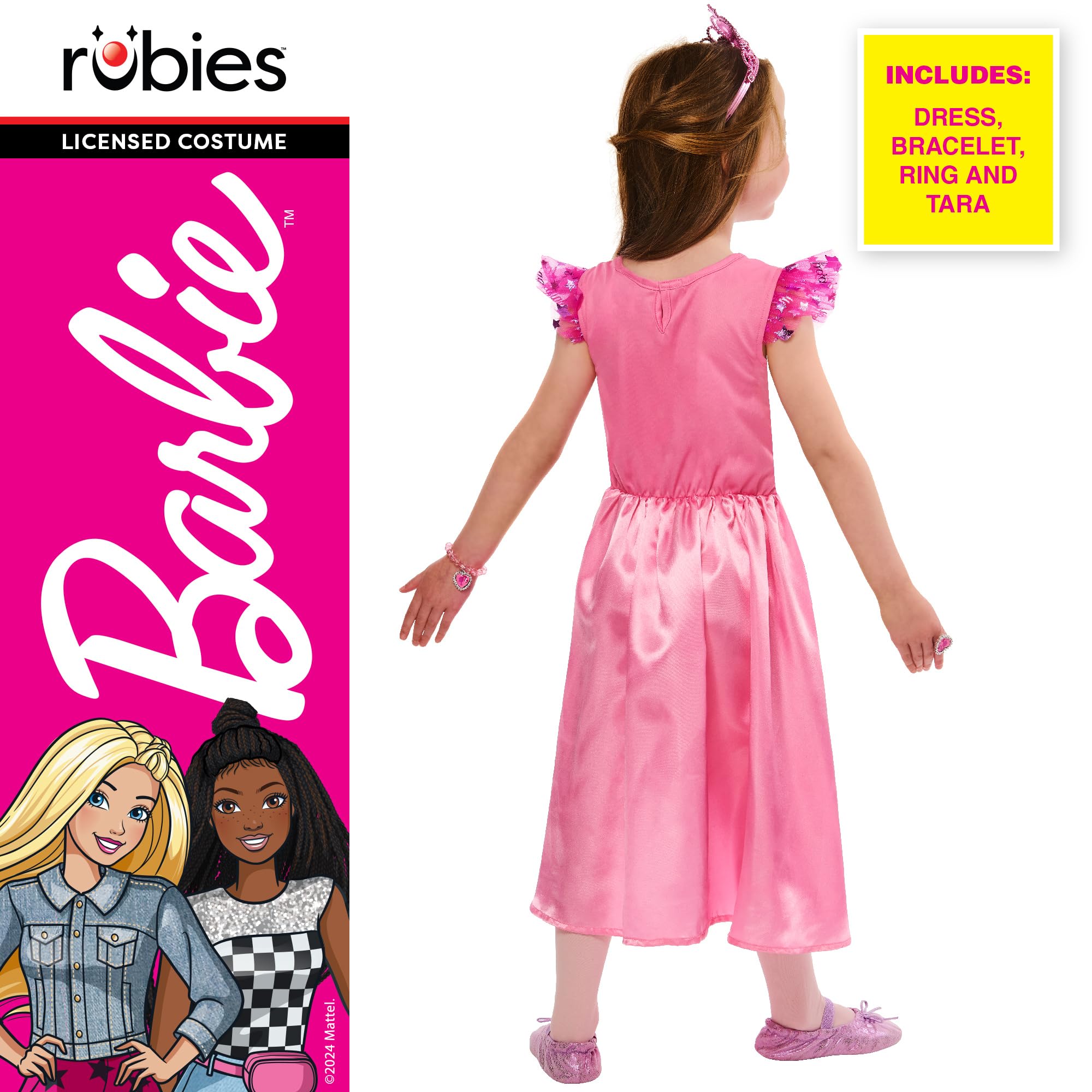 rubie-s-deluxe-barbie-kost-mset-kinder-4-6-jahre-rosa image 2