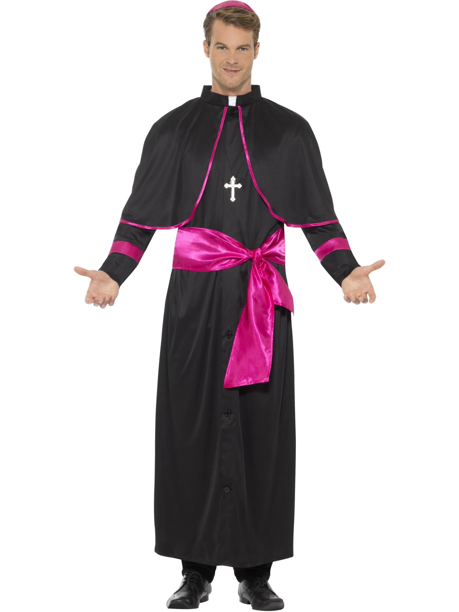 smiffys-fever-cardinal-kost-m-herren-schwarz-mit-hut image 1
