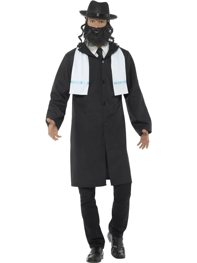 smiffys-fever-rabbi-kost-m-schwarz-herren-gr-e-m image 1