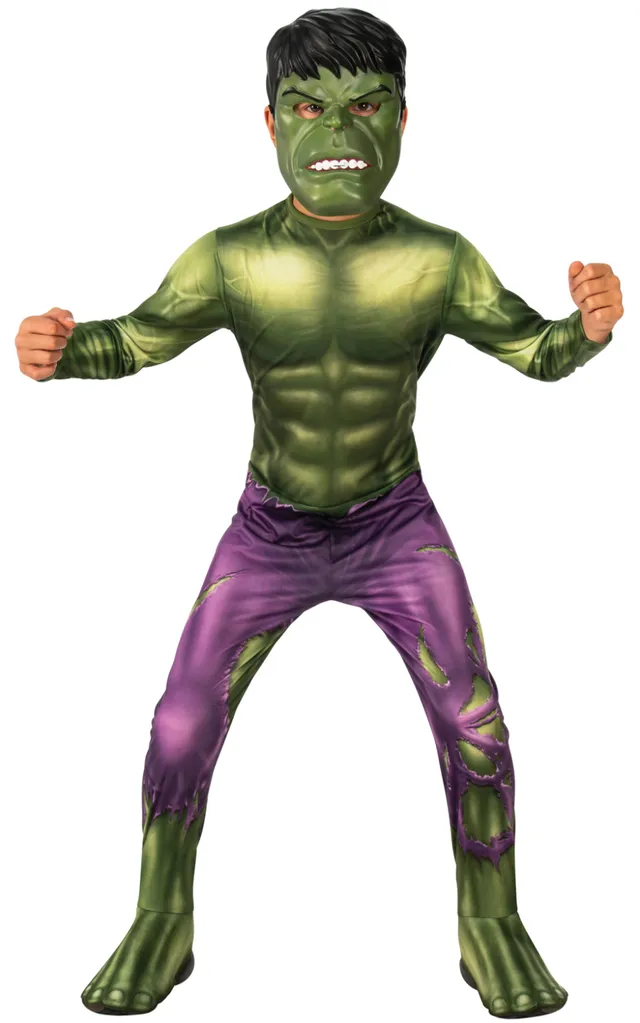 rubies-hulk-avengers-kost-m-gr-n-lila-muskelanzug-mit-maske image 1