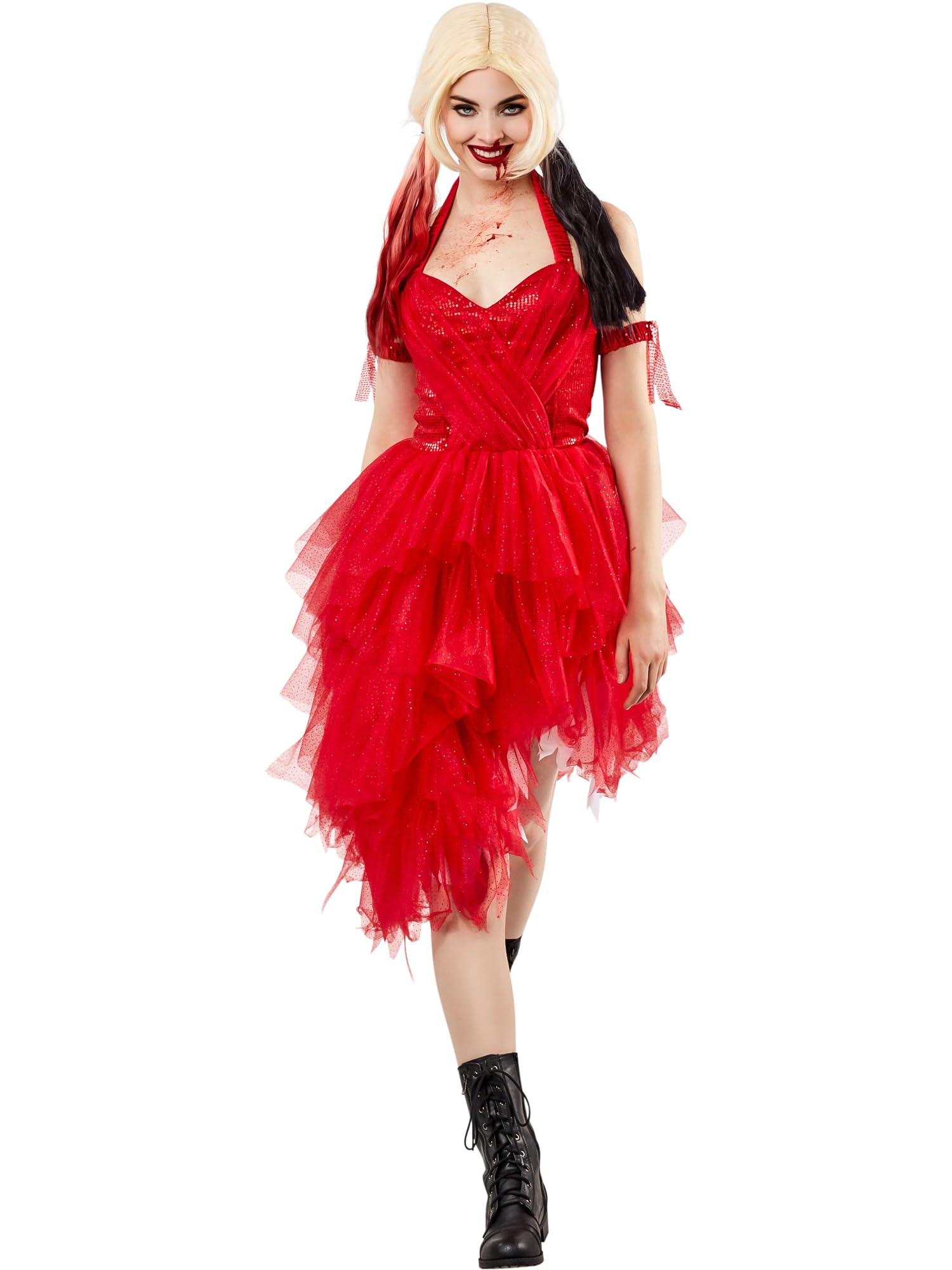 rubie-s-deluxe-harley-quinn-kleid-rot-gr-e-xs-kost-mkleid image 6