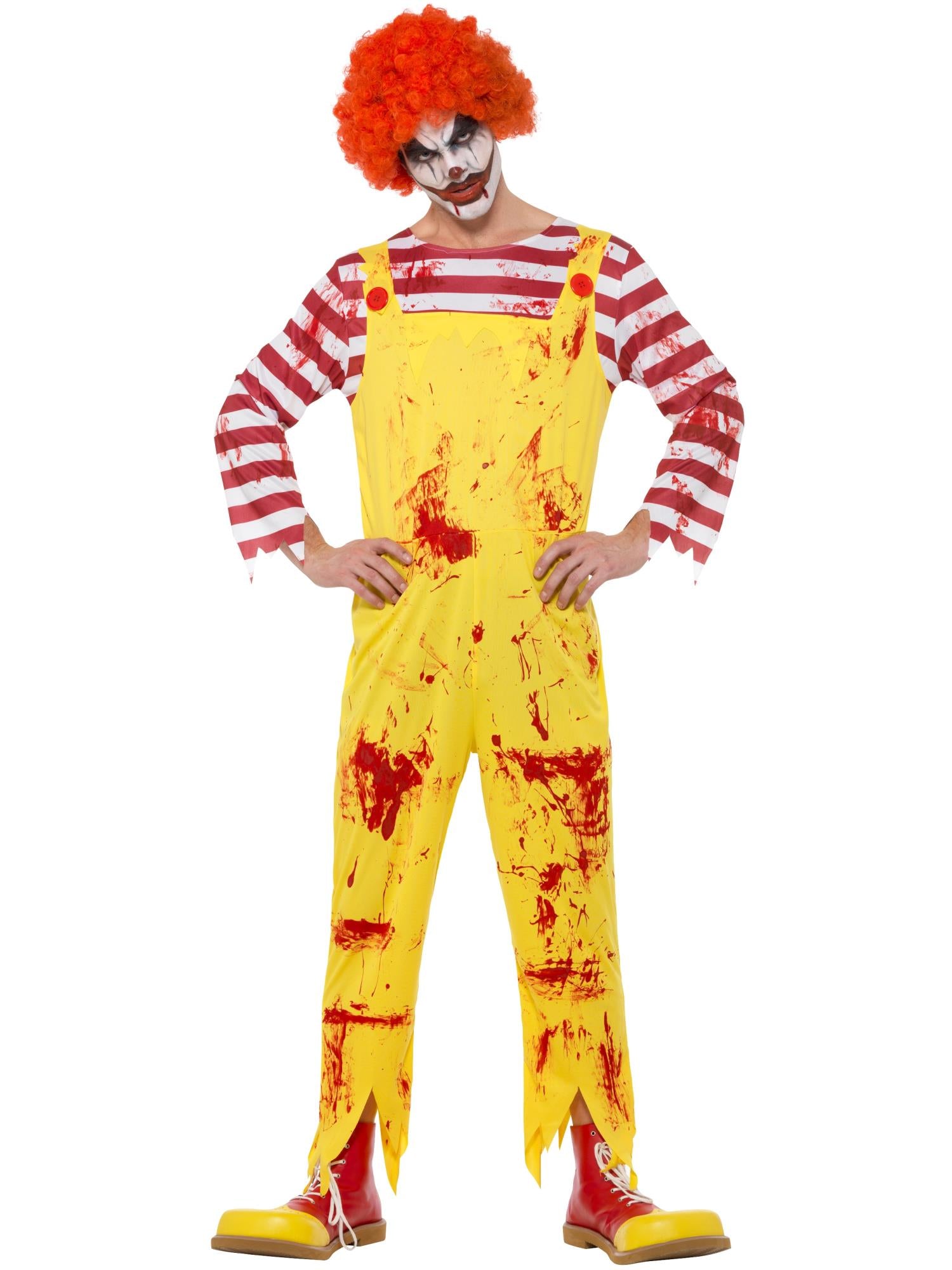 smiffys-fever-killer-clown-kost-m-jumpsuit-herren-gr-m-horror image 1