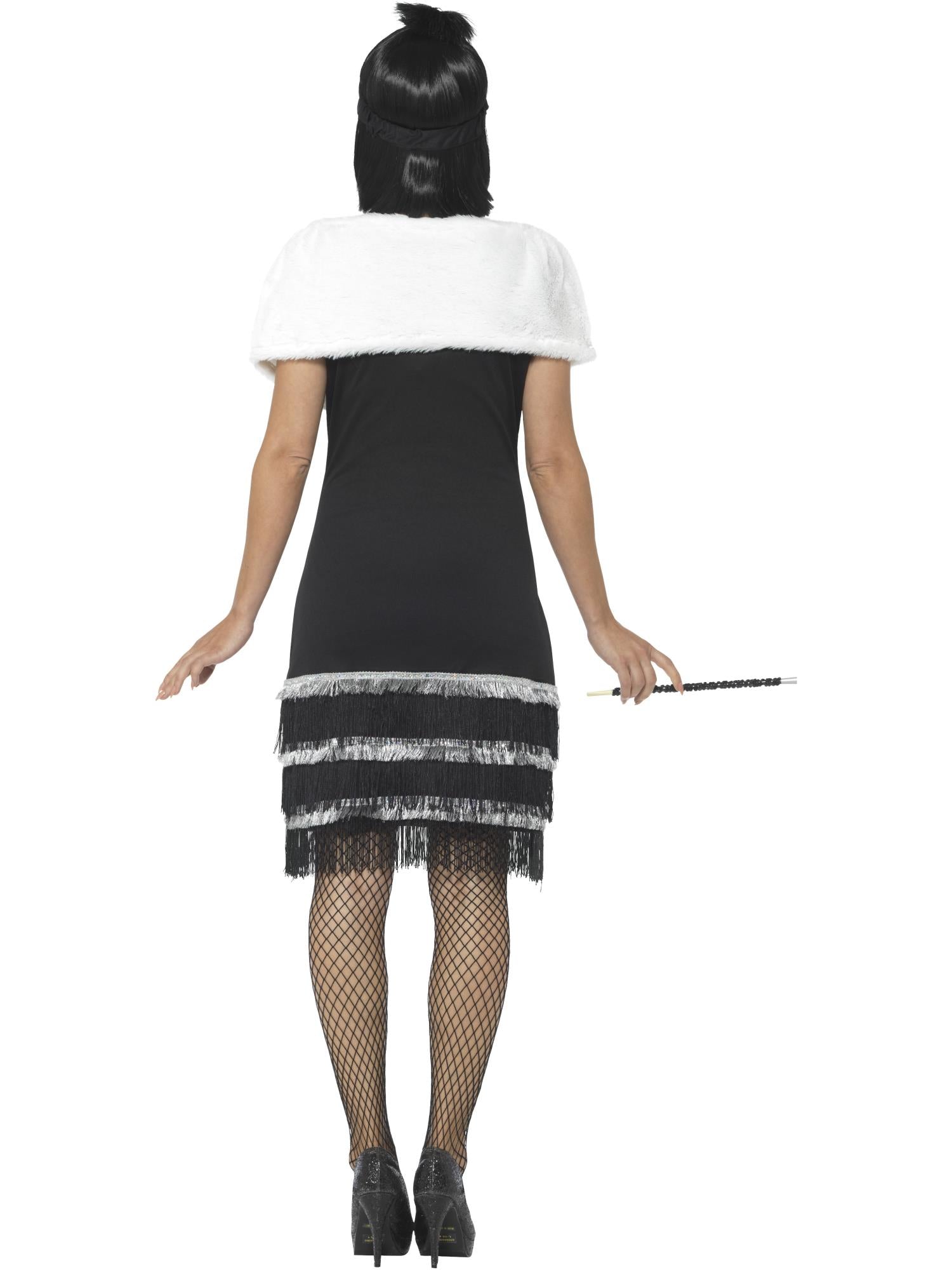 smiffys-fever-flapper-kost-m-schwarz-s-kleid-stola image 2