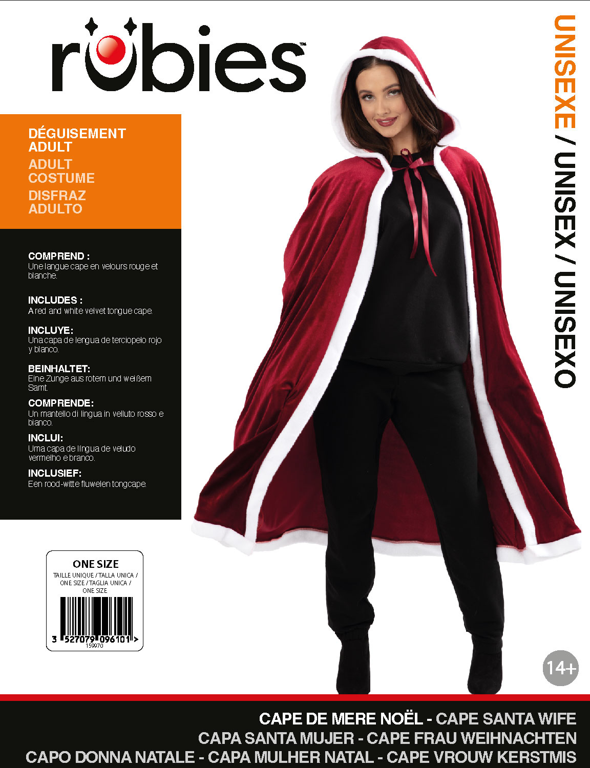 rubies-capes-weihnachtsfrau-cape-rot-samt-umhang image 2