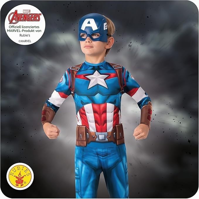 rubie-s-deluxe-captain-america-kinder-kost-m-s-5-6-jahre image 4