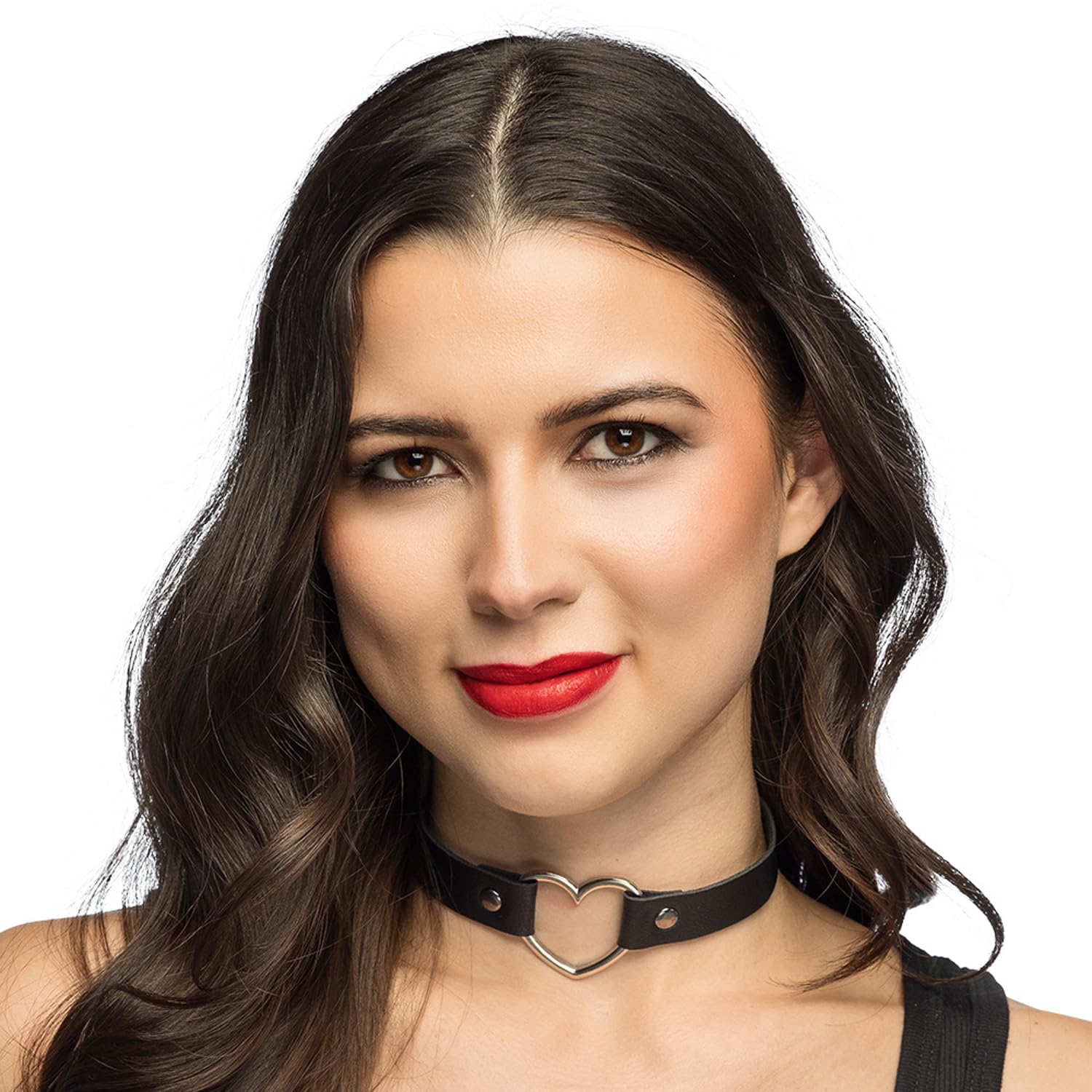 boland-herz-choker-halskette-mit-anh-nger-schwarz image 1