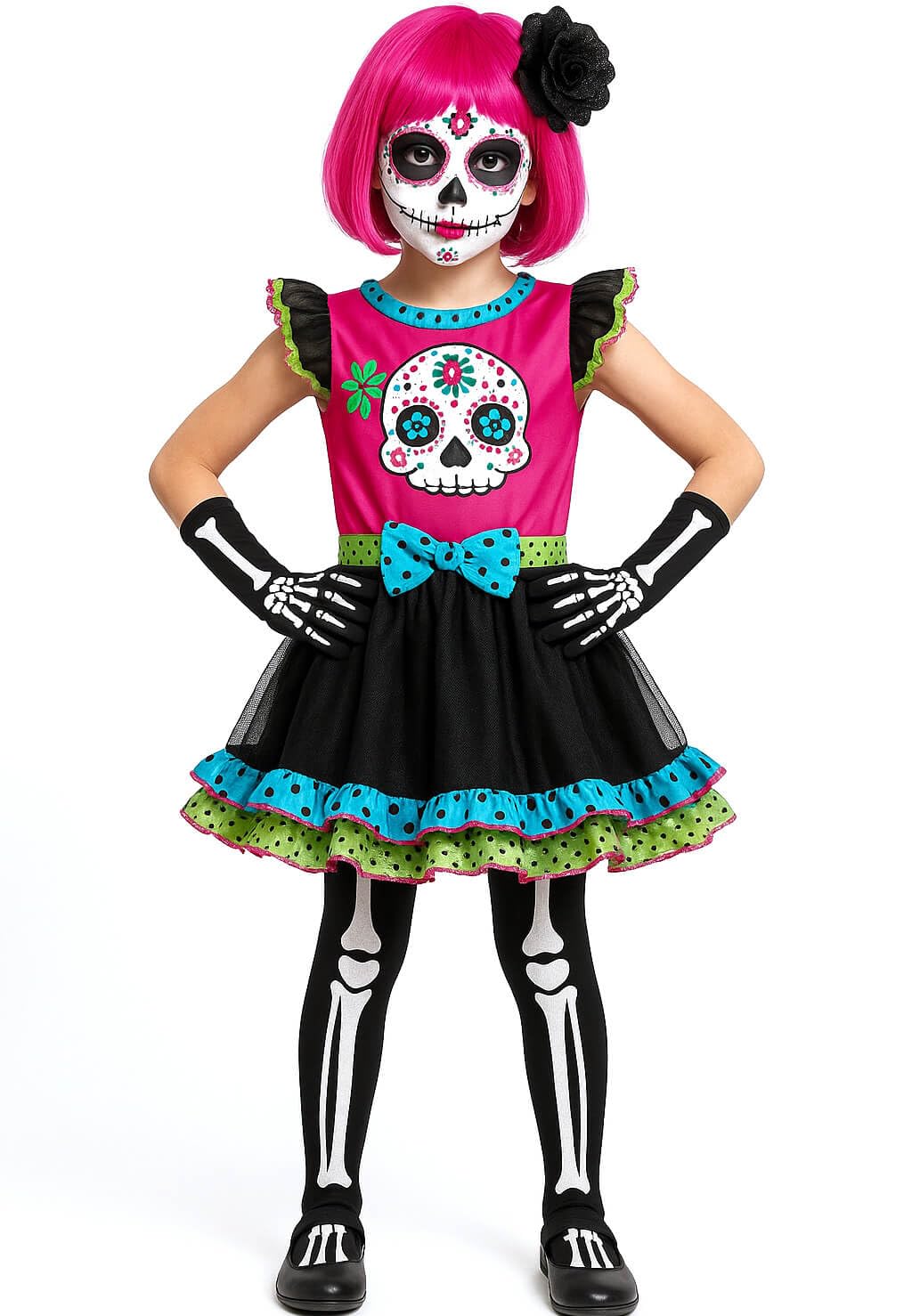 rubie-s-deluxe-la-bonita-d-a-muertos-m-dchenkost-m-m-bunt image 1