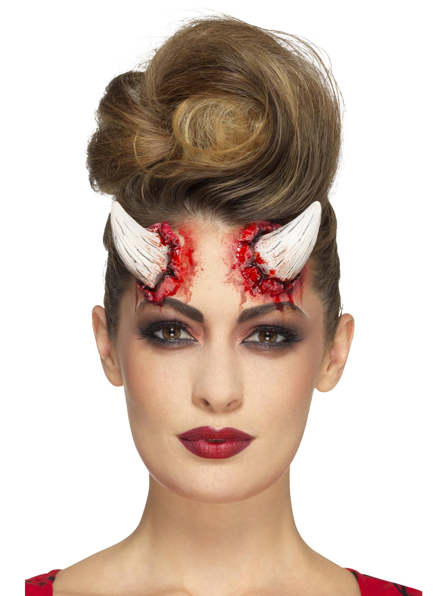 smiffys-makeup-fx-latex-teufelsh-rner-prosthetic-wei-rot image 1