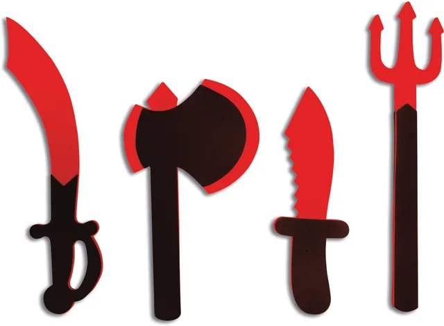 rubies-armes-schaumwaffen-kinder-4er-set-eva-halloween image 1