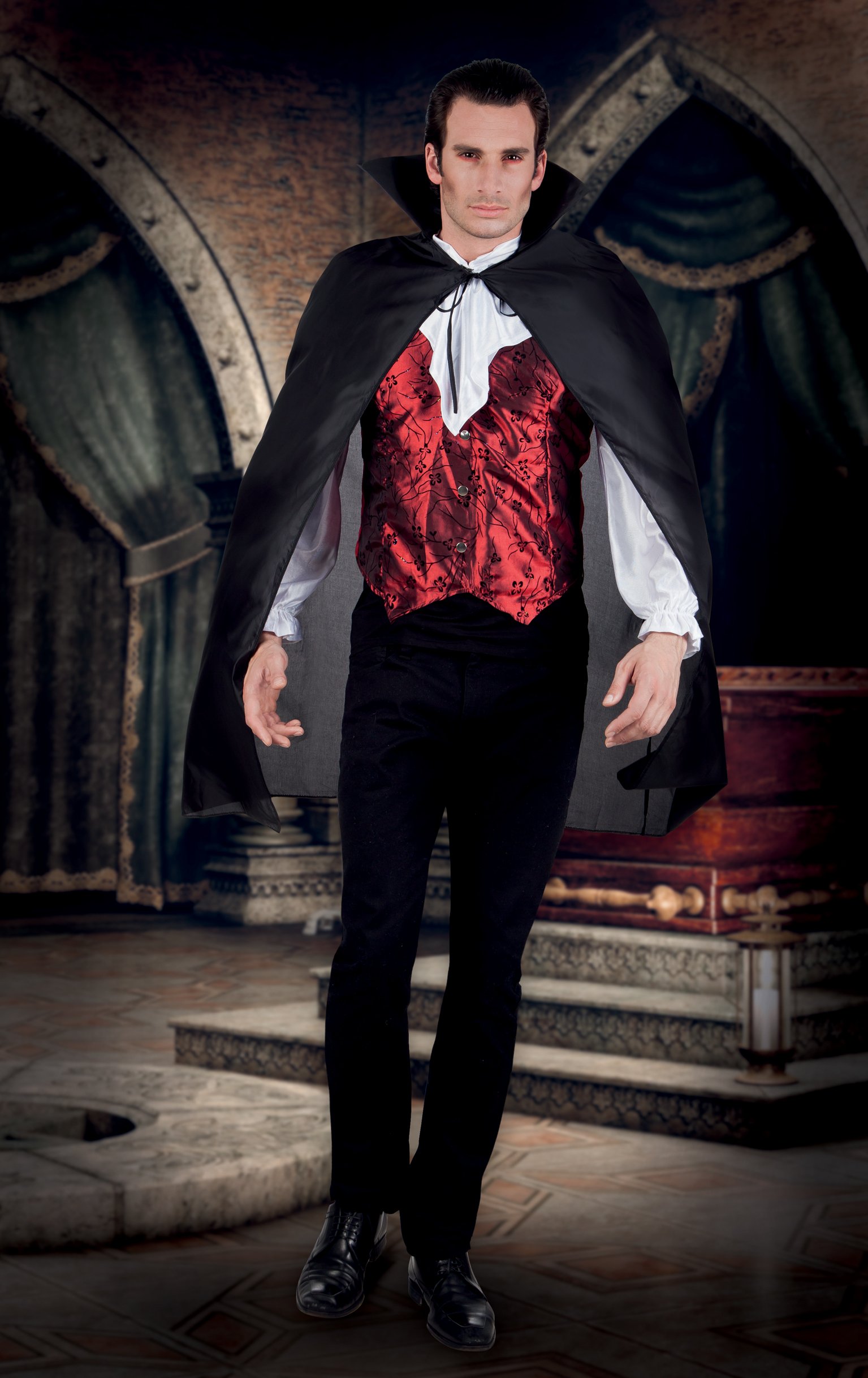 boland-halloween-vampir-umhang-schwarz-120-cm-mit-kragen image 2