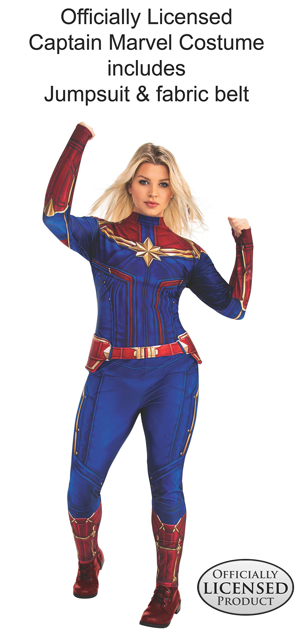 rubie-s-deluxe-captain-marvel-kost-m-damen-rot-blau image 2