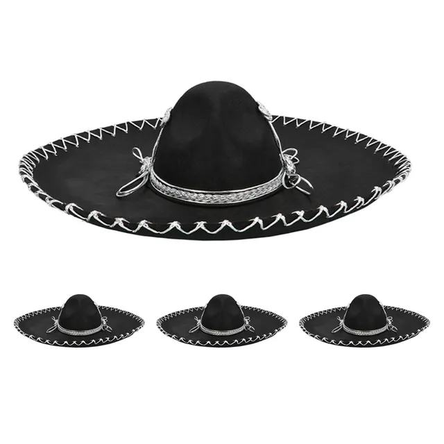 boland-guillermo-sombrero-hut-schwarz-4er-set-50-cm-mexiko image 1
