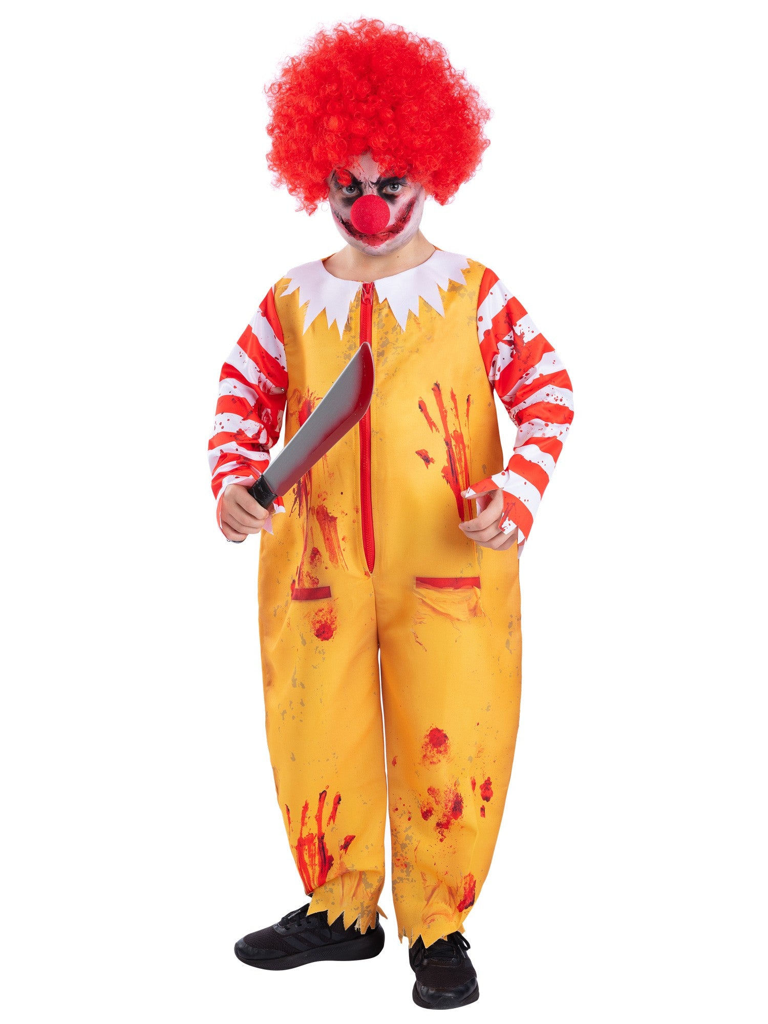 smiffys-fever-zombie-clown-kost-m-kinder-mit-per-cke-7-9 image 2