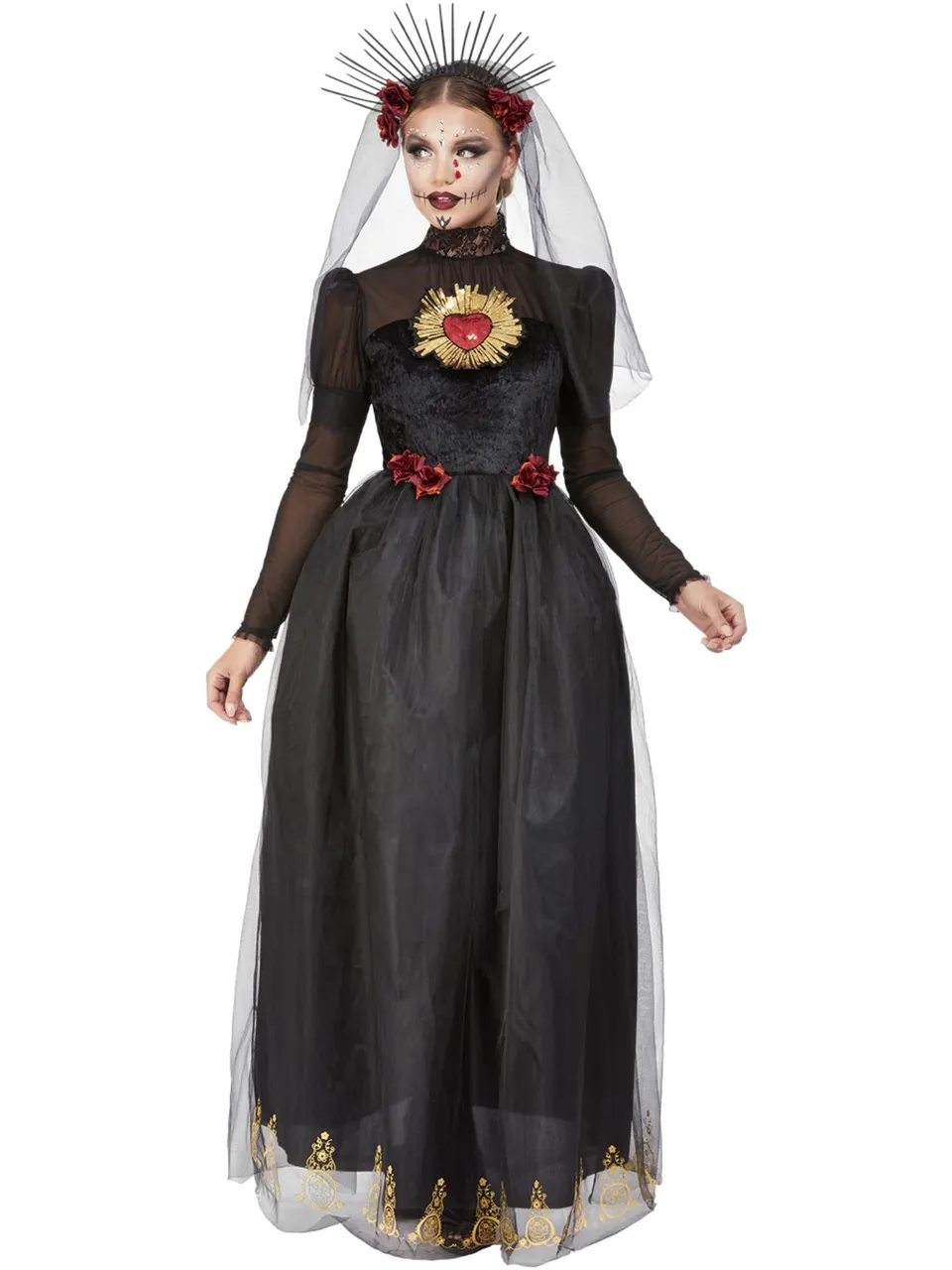 smiffys-fever-dotd-sacred-heart-brautkost-m-schwarz-m image 1