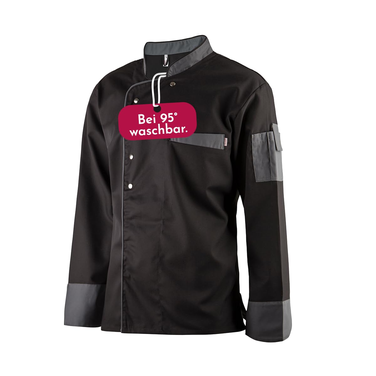 clinotest-personal-kochjacke-herren-langarm-wei-baumwolle image 1