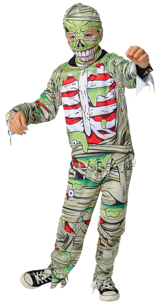 rubie-s-deluxe-zombie-mumienkost-m-kinder-jumpsuit image 1