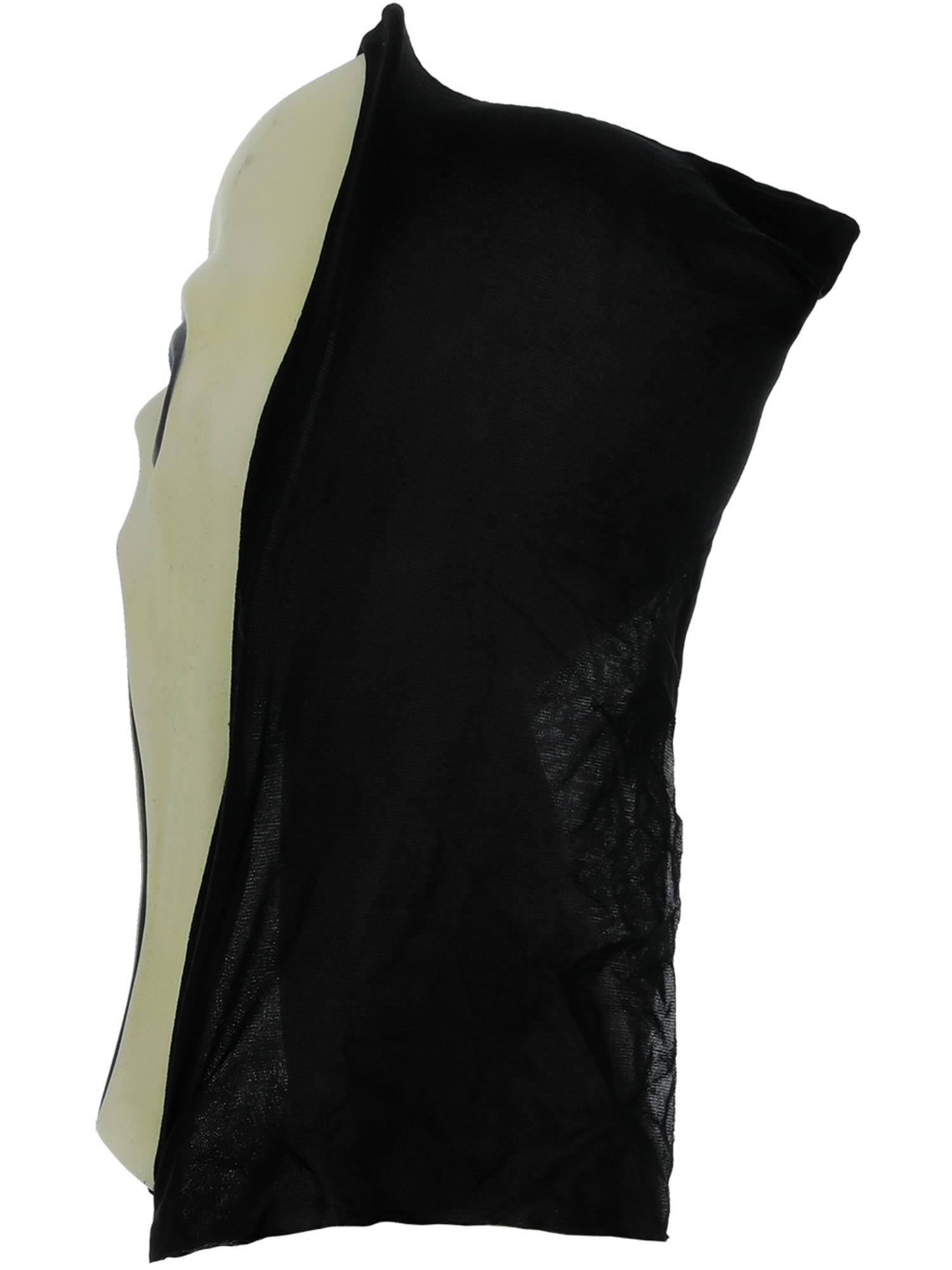 smiffys-fever-screamer-maske-horror-schwarz-gr-n-mit-kapuze image 2