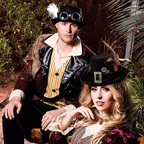 boland-54502-spacepunk-hut-schwarz-mit-brille-steampunk image 7