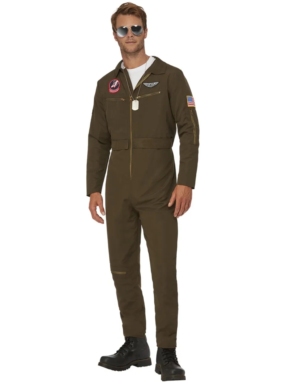 smiffys-fever-top-gun-maverick-fliegerkost-m-gr-n-overall image 1