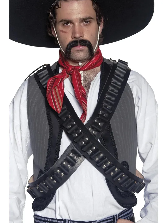 smiffys-fever-patronengurt-western-bandolier-g-rtel-schwarz-2er image 1