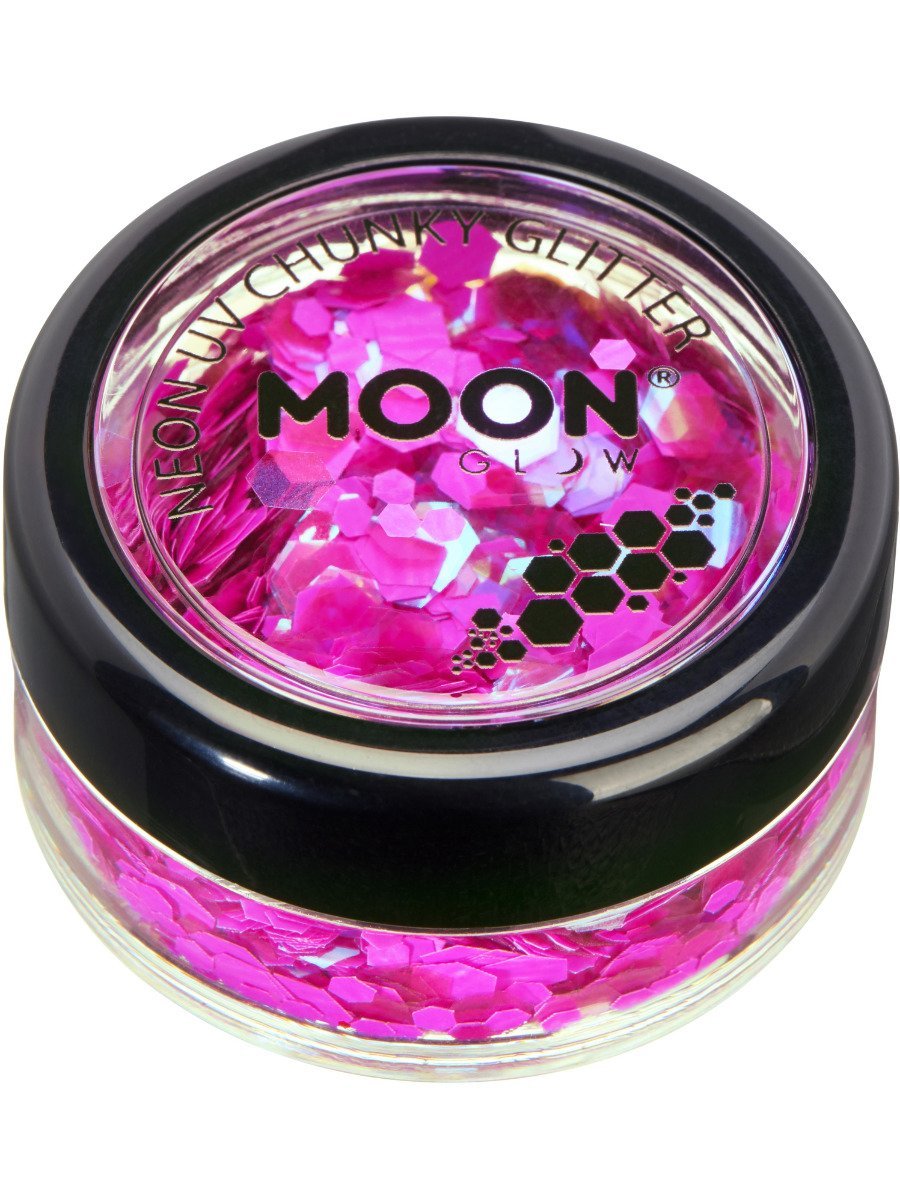 smiffys-makeup-fx-neon-uv-glitzer-blau-3g-chunky image 6