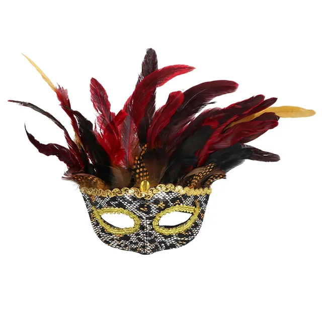 boland-voodoo-marasa-augenmaske-braun-federn image 1