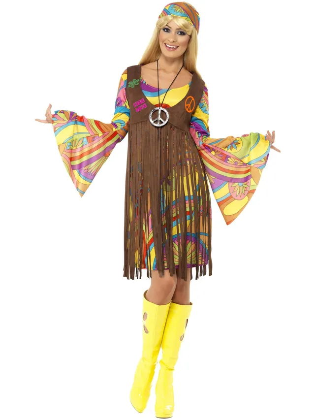 smiffys-fever-60er-groovy-lady-hippie-kost-m-damen-m image 1