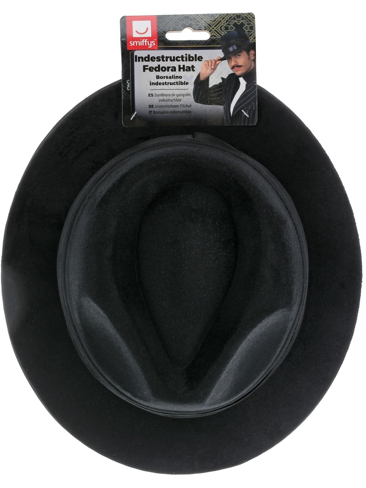 smiffys-fever-fedora-hut-schwarz-gangster-hut image 2