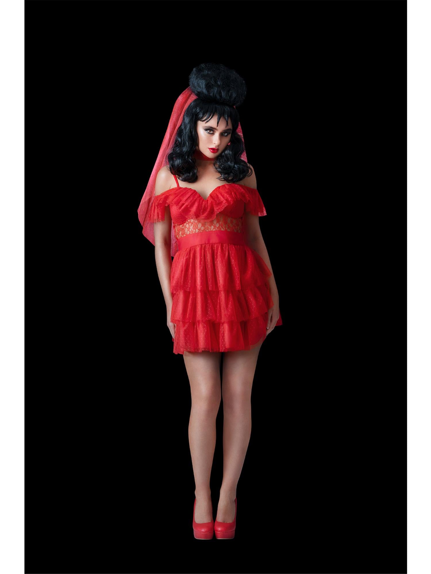 smiffys-fever-beetlejuice-lydia-braut-kost-m-rot-gr-s image 5
