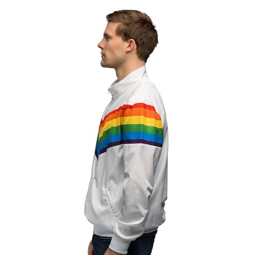 boland-vintage-rainbow-trainingsjacke-herren-l-retro image 8