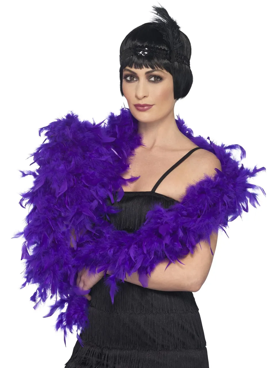 smiffys-fever-deluxe-federboa-lila-einheitsgr-e-flauschig image 1
