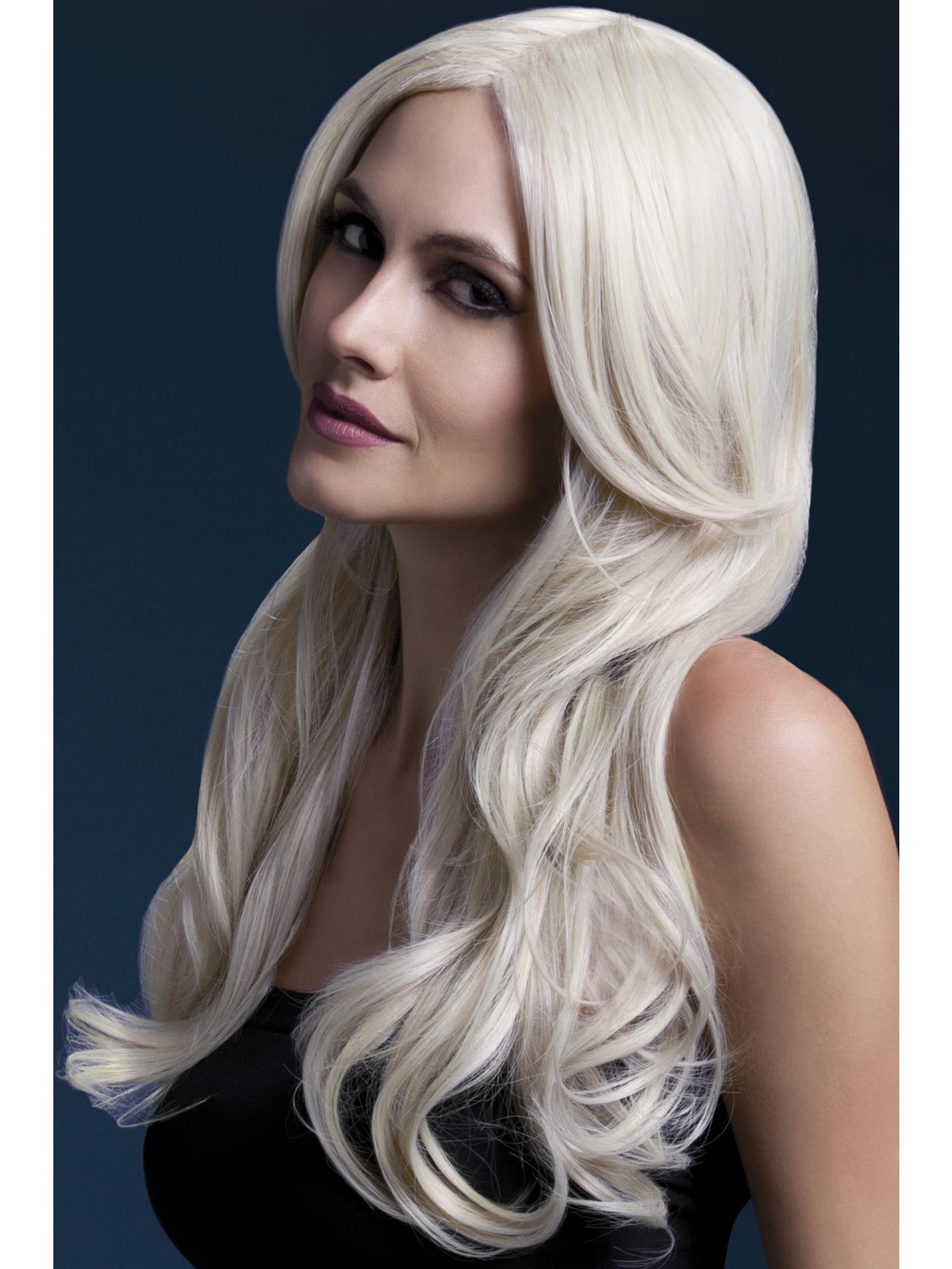 smiffys-fever-khloe-per-cke-lila-lang-wellig-damen image 3