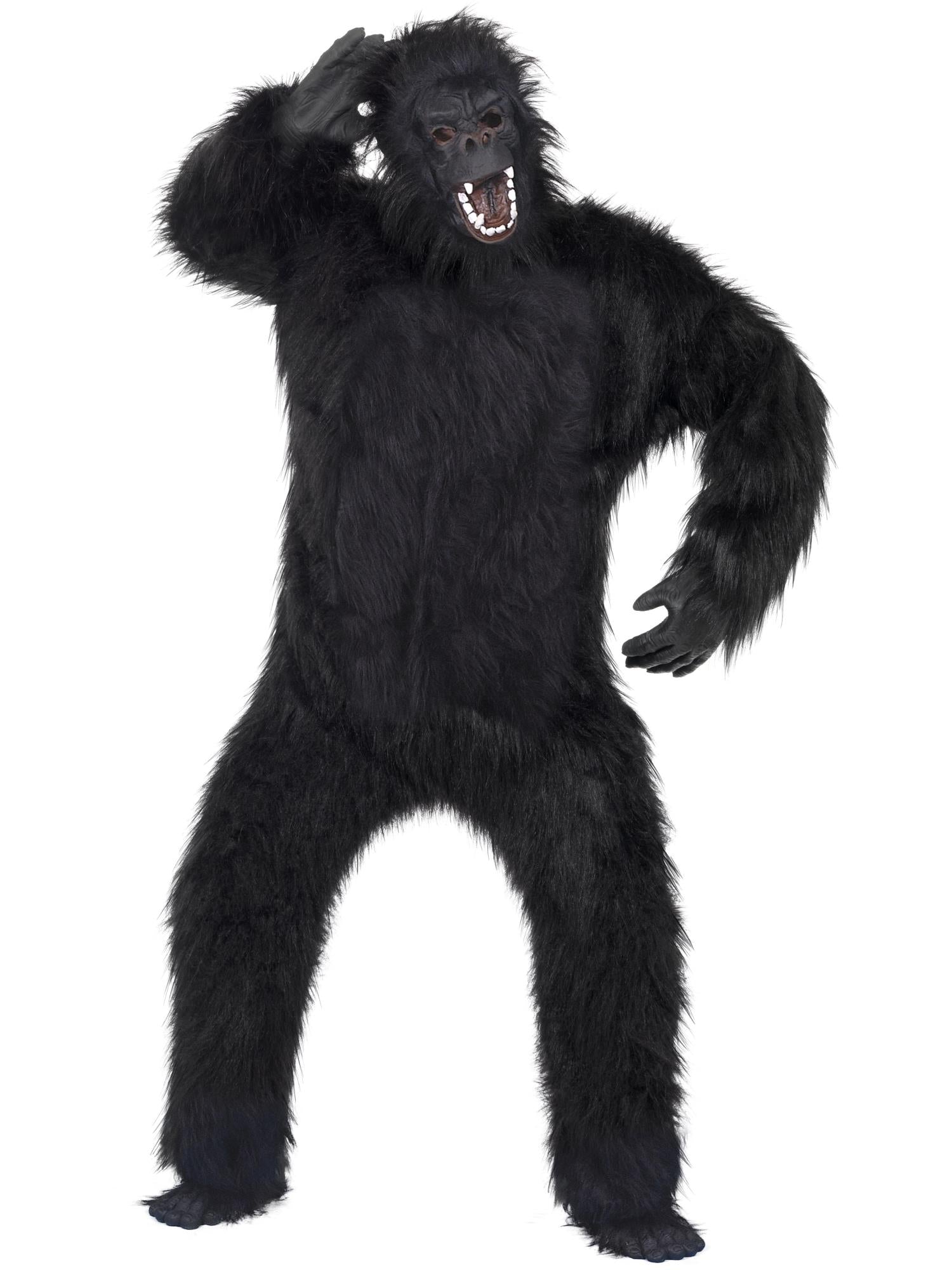 smiffys-fever-gorilla-kost-m-schwarz-komplettset-erwachsene image 2