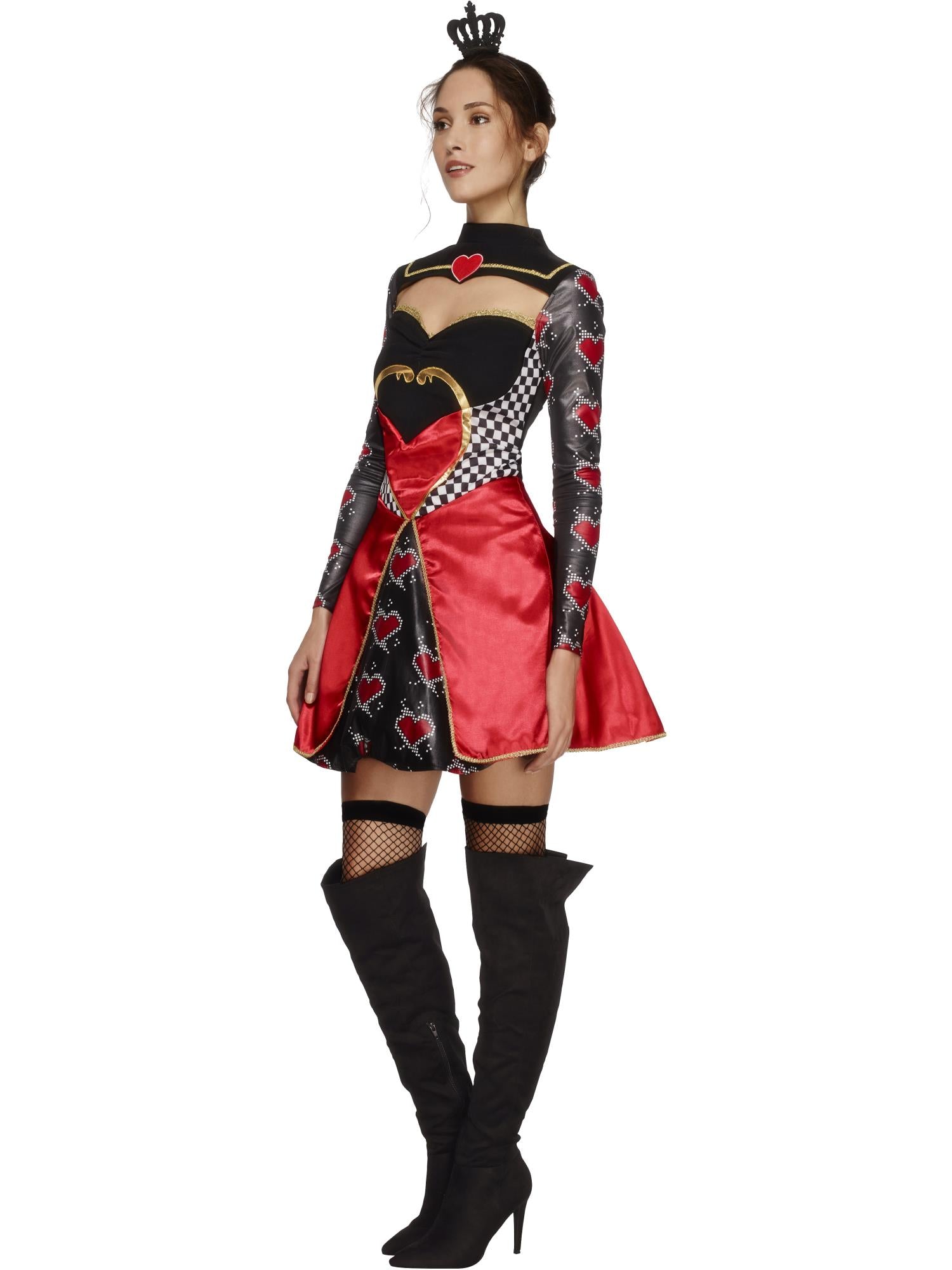 fever-queen-of-hearts-kost-m-damen-kleid-schwarz-gr-m image 3