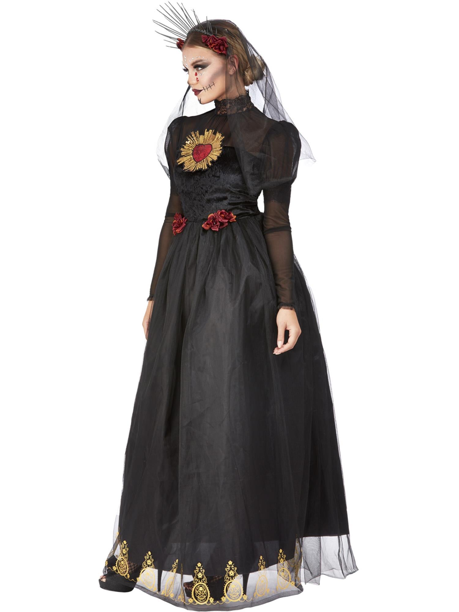 smiffys-fever-dotd-sacred-heart-brautkost-m-schwarz-m image 3