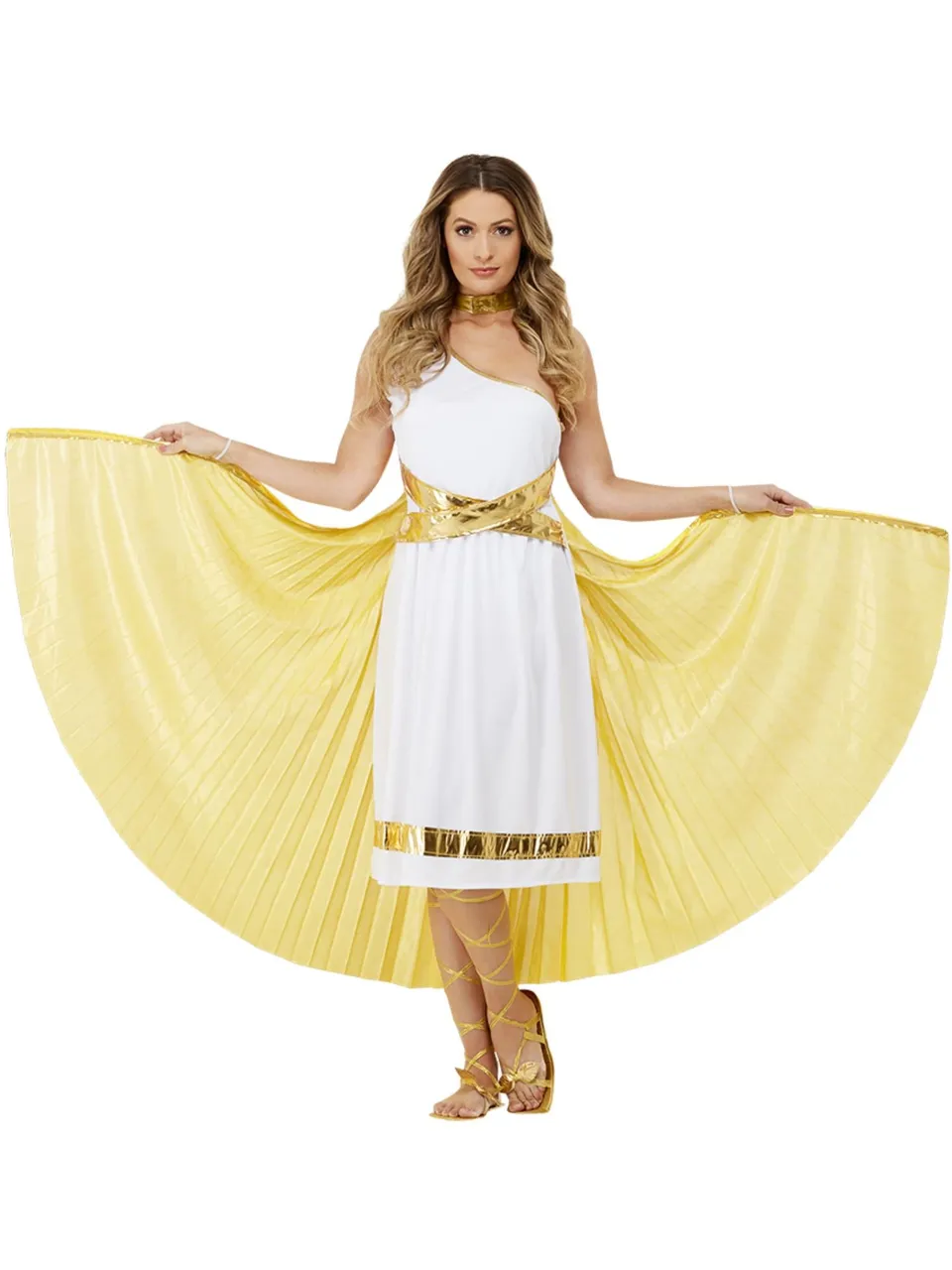 smiffys-fever-deluxe-grecian-cape-gold-damen-griechinnen-kost-m image 1