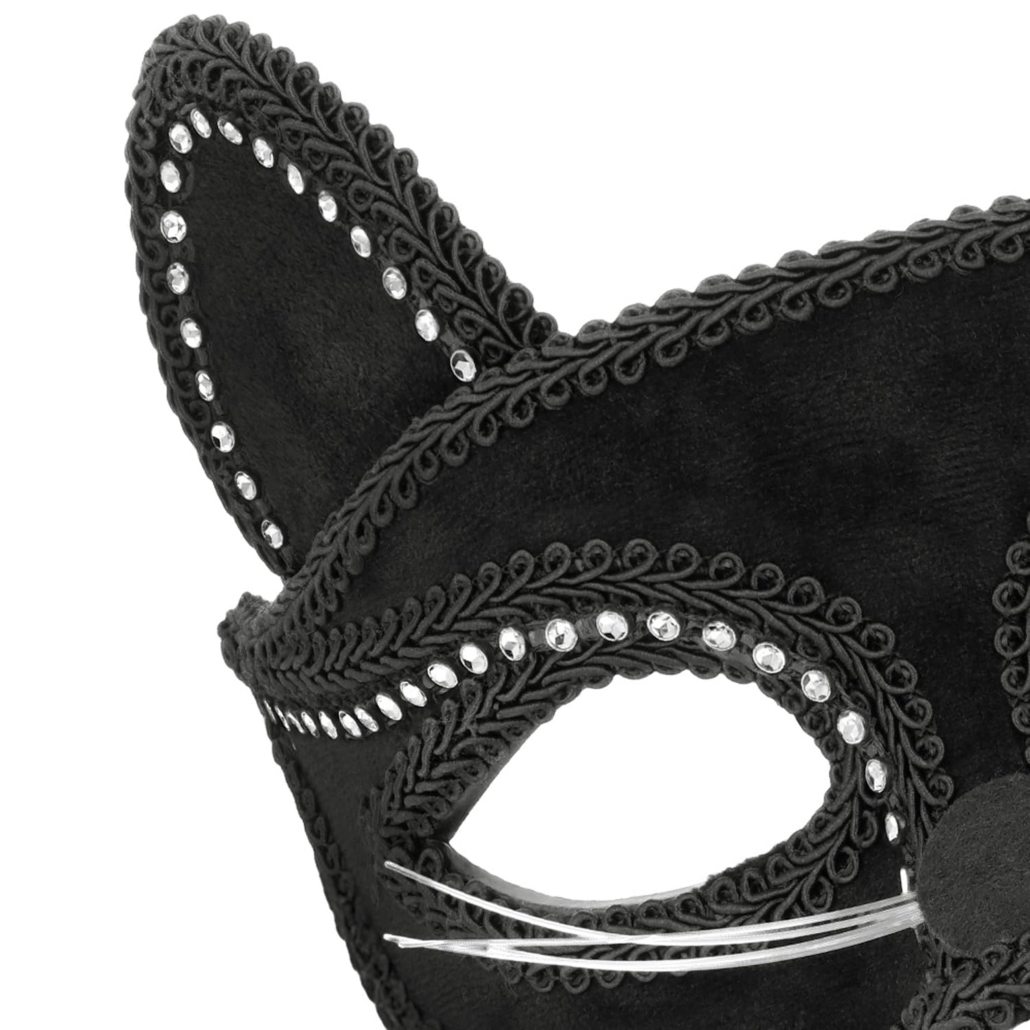 boland-charming-cat-katzenmaske-schwarz-mit-strass-samt image 3
