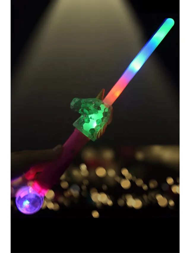 time4fun-led-light-up-unicorn-wand-einhorn-zauberstab-pink image 1