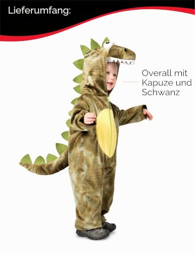 rubie-s-deluxe-dinosaurier-kost-m-kinder-jumpsuit-kapuze image 8