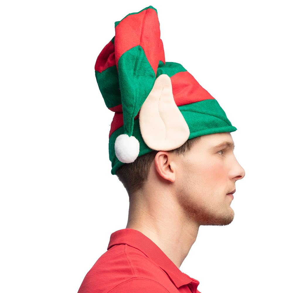 boland-weihnachtsm-tze-elf-mit-ohren-rot-gr-n-einheitsgr image 3
