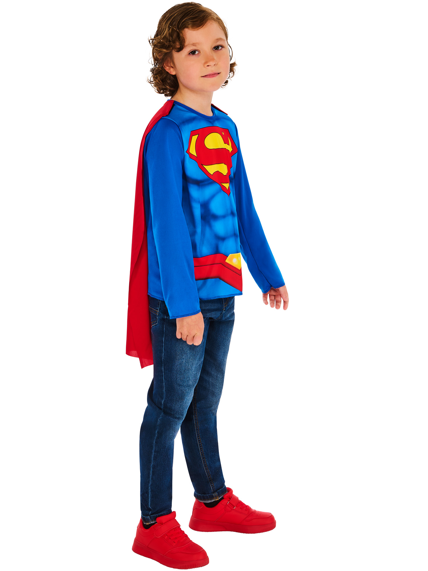 rubies-superman-kost-m-set-blau-rot-cape-5-8-jahre-top-classic image 4