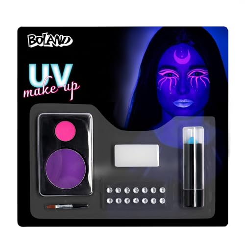 boland-neon-uv-leuchtender-totenkopf-schminkset-uv image 8