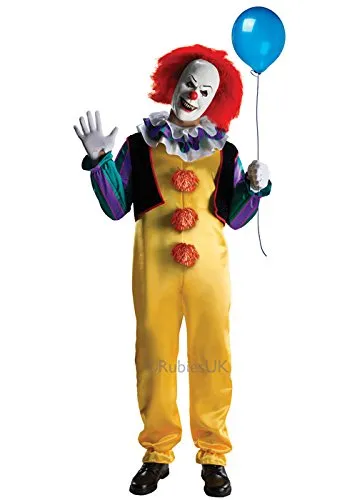 rubie-s-deluxe-es-pennywise-clown-kost-m-overall-xs-mit-maske image 1