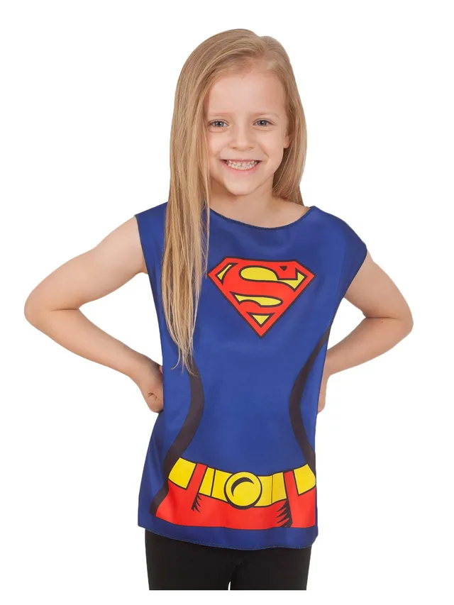 rubie-s-deluxe-supergirl-t-shirt-kinder-blau image 1