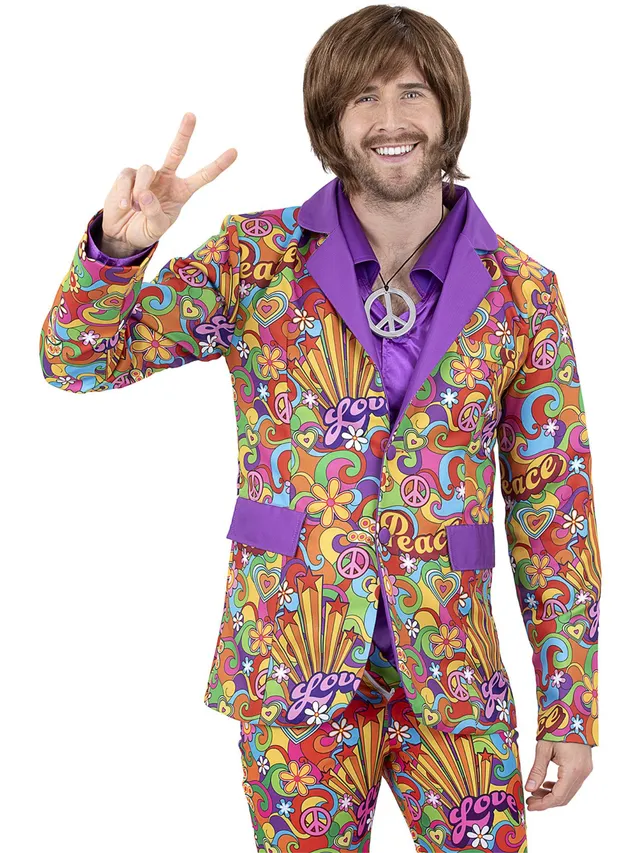 smiffys-fever-rainbow-peace-jacke-herren-bunt-gr-l image 1