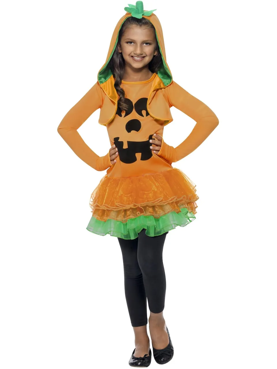 smiffys-fever-k-rbis-kost-m-m-dchen-orange-tutu-kleid image 1